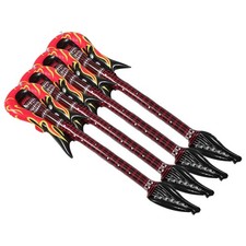  4 Pcs Toddler Musical Instruments Guitar Blow up Inflatable Rock Black