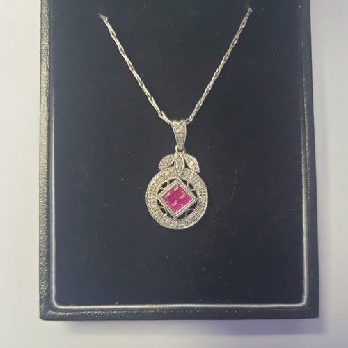 14ct 585 ruby white gold - 14ct,