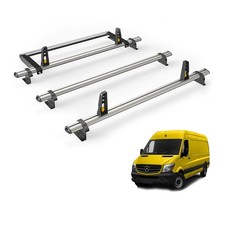 Mercedes Sprinter Roof Rack for 2006-18 [H2] 3 Bars + Roller Van Guard