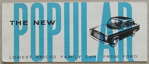 Ford popular 100e car - 100e, sales