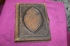 1880'S LARGE LEATHER ANTIQUE