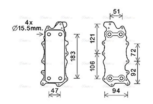 Ava oil cooler ms3685 for - ava,