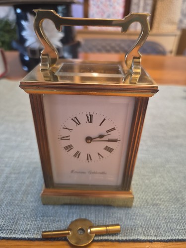 Brass carriage clock - brass,
