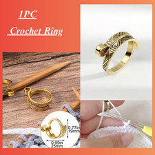 Adjustable  Guide Ring Alloy Crochet Tension Ring Women Crochet