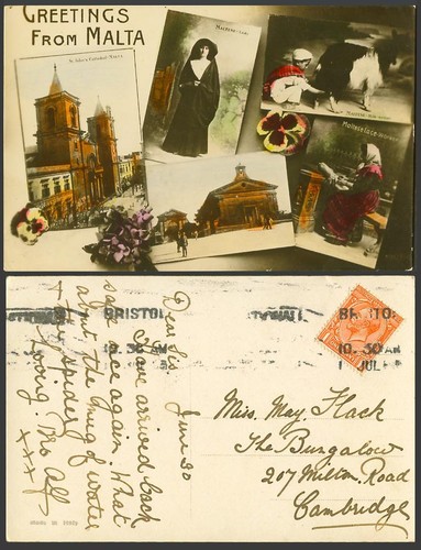 Malta old postcard - malta,
