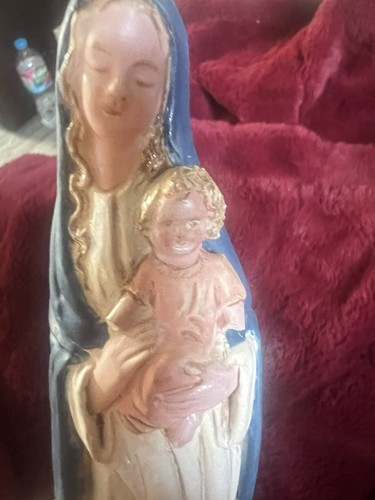 Vintage hand painted madonna - vintage,