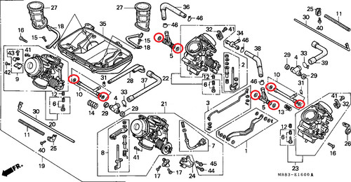 Honda vfr400 nc30 carb - nc30,