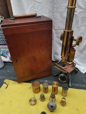 Antique Brass Microscope by