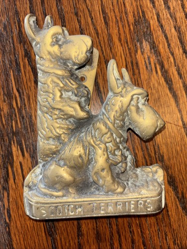 Vintage brass scotch terriers - brass,