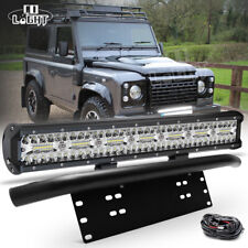 23'' Bull Bar Bumper License Plate Mount Bracket +20 inch LED Light Holder +Wire