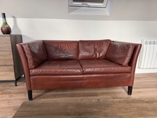 Two Seater Brown Leather