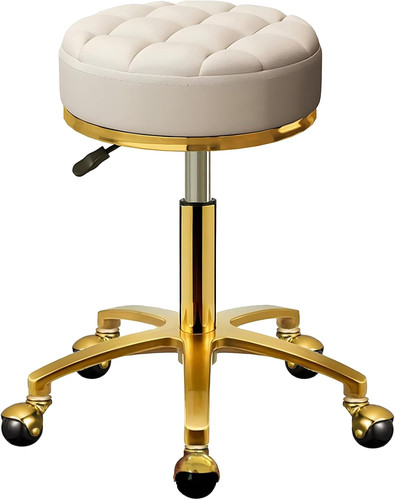 Rolling stool gold vanity - rolling,