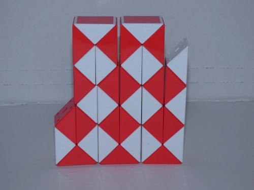 Red white magic snake - white,