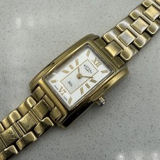 Rotary Elite Gold Tank Shape Bracelet White Dial Watch Fully Working 