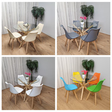 Dining Table Set with 4 Chairs