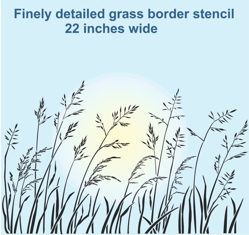 Large 22inch grass - , stencil