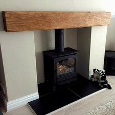 SOLID OAK BEAM Fireplace Mantel Mantle Shelf Lintel Mantelpiece LIGHTLY WORKED