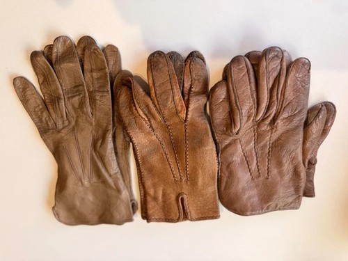 Vintage leather gloves - gloves, 3