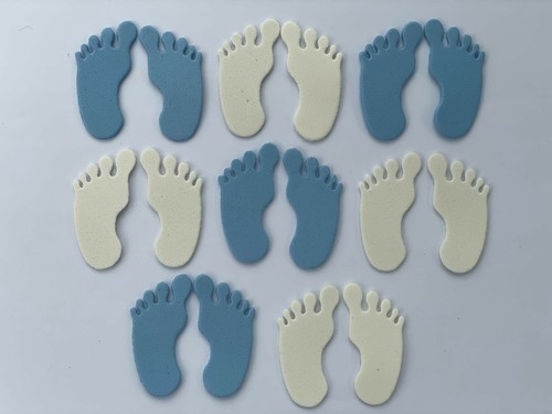 Die cut baby boy - feet, card