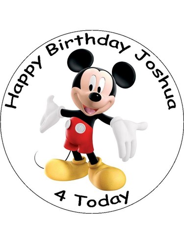 Mickey mouse round edible - round,