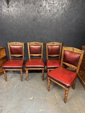 Victorian Oak Dining Chairs Set Of 4 