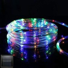 Solar Rope LED String Fairy Lights Twinkle Waterproof Outdoor Garden Patio Xmas