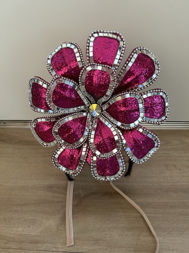 Pink glitter flower cabaret - glitter,