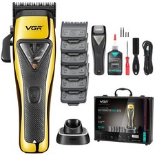 VGR Hair Clippers Men Cordless Magnetic Vector Professional Barber Haircutting