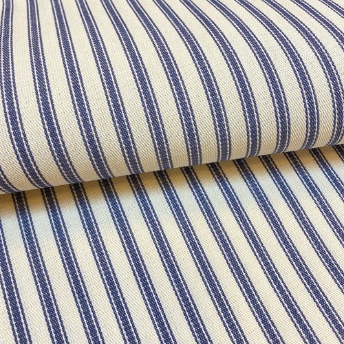 633 blue ticking - ticking, 100%