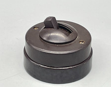 Vintage Crabtree Vitreous 1 Way Bakelite & Ceramic Dolly Light Switch 250v 5Amp