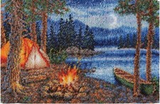 Rug Making Latch Hooking Kit | Camping (52x38cm)