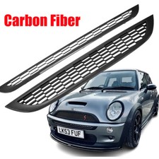 FOR MINI COOPER S R52 R53 COOPER S UPPER LOWER BONNET MESH GRILLES CARBON FIBER