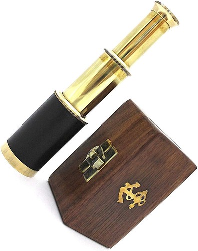 Brass pocket telescope - pocket, 6"