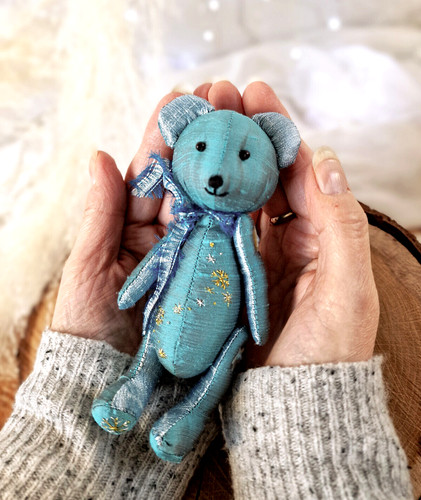 Tiny teddy memory bear - memory, sewing