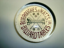Circa 1900 Burroughes & Watts Billiard Tables Glass Paperweight, London