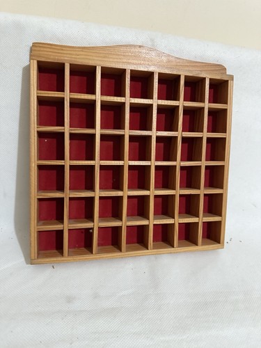 Thimble display case wooden - thimble,