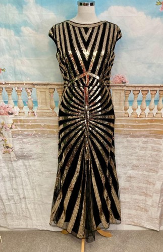 Black gold sequin - gold, 1920s