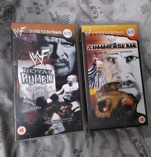 WWF Royal Rumble & SummerSlam (1999) VHS Video's (PAL) VGC WWE WCW