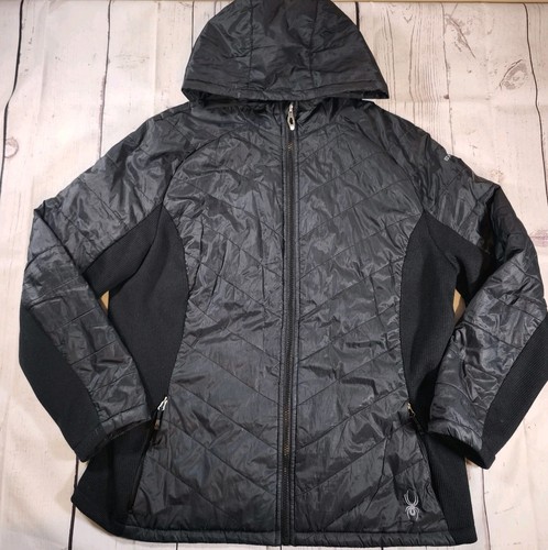 Spyder mens black quilted - spyder, xl