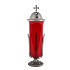 Red Glass Sanctuary Lamp