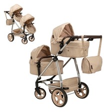 Celuna Premium Stone Twin Dolls Travel System | 9 Play Modes Stroller Pram Kids