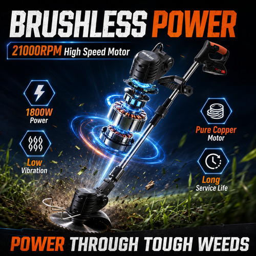 1800w cordless brushless - brushless, grass