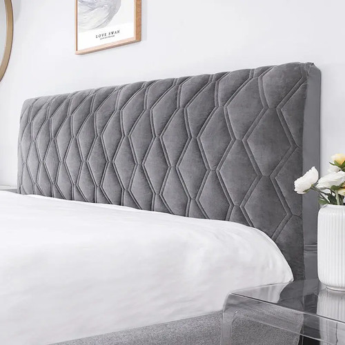 Quilted velvet headboard - velvet, cover