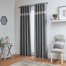 Diamante Curtains Pair Of