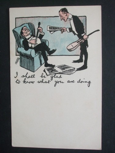 Old music comic banjo guitar - old,