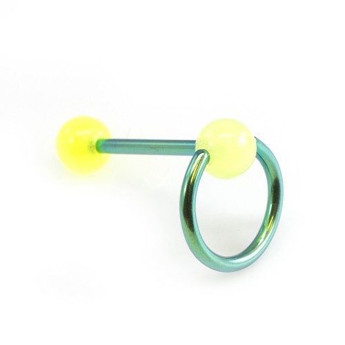 Tongue barbell with knock door - tongue,