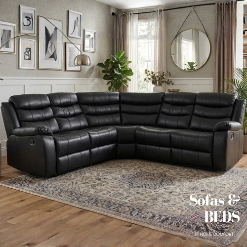 Roma leather corner recliner - roma,