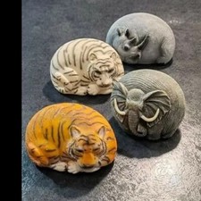 Set of 4 Animal Pebble