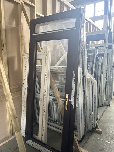 Rosewood upvc single panel - rosewood,