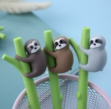 Novelty Sloth Pen Stationery Gift Party Loot Bag kids birthday Cute Pens UK